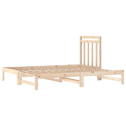 Daybed med udtræk 2x(90x200) cm massivt fyrretræ