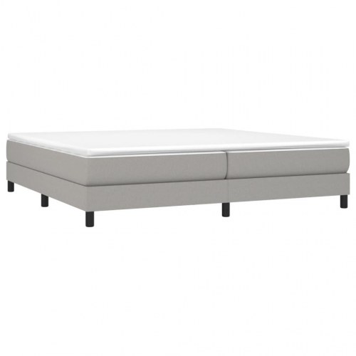 Sengeramme uden madras 200x200 cm stof lysegrå