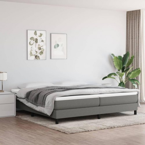 Sengeramme uden madras 200x200 cm stof mørkegrå