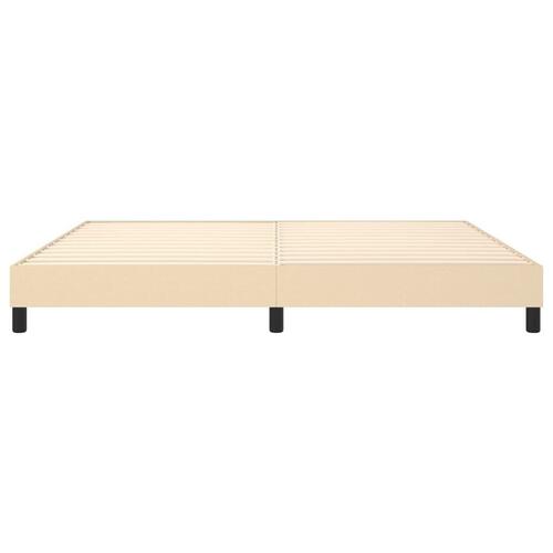 Sengeramme 200x200 cm stof cremefarvet