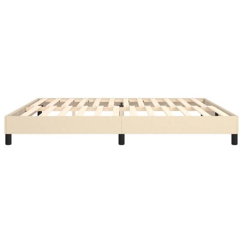 Sengeramme 200x200 cm stof cremefarvet