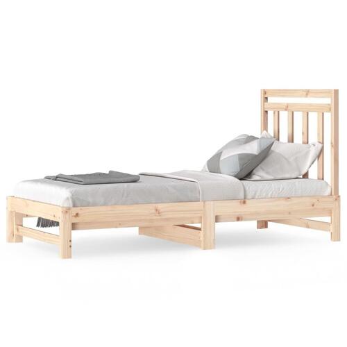Daybed med udtræk 2x(90x190) cm massivt fyrretræ