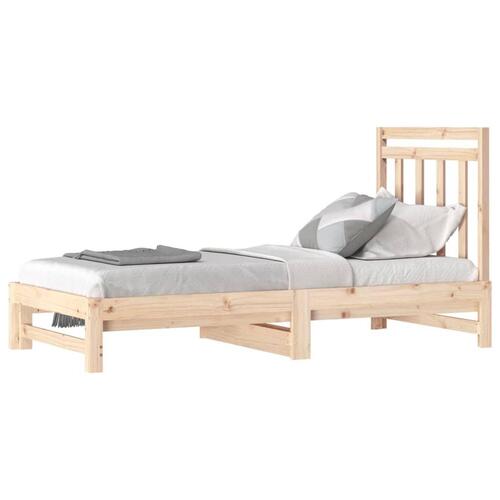 Daybed med udtræk 2x(90x190) cm massivt fyrretræ