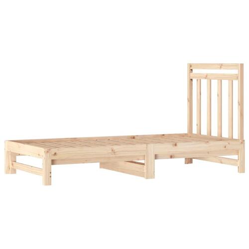 Daybed med udtræk 2x(90x190) cm massivt fyrretræ