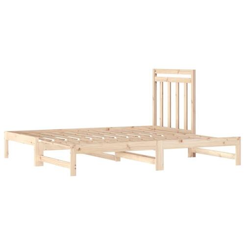 Daybed med udtræk 2x(90x190) cm massivt fyrretræ