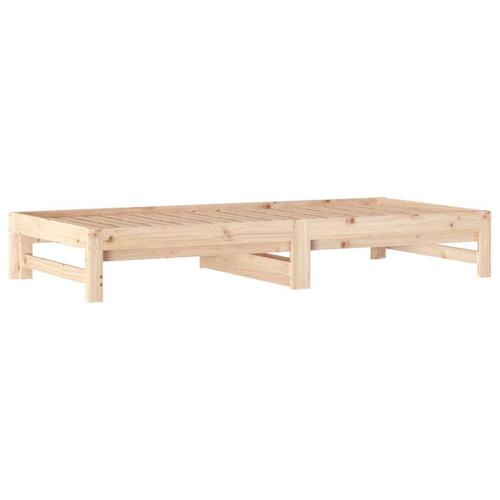 Daybed med udtræk 2x(90x190) cm massivt fyrretræ