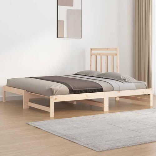 Daybed med udtræk 2x(90x190) cm massivt fyrretræ