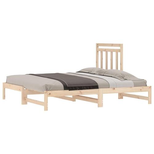 Daybed med udtræk 2x(90x190) cm massivt fyrretræ