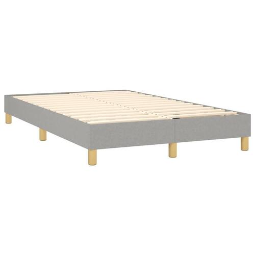 Sengeramme til kontinentalseng 120x200 cm stof lysegrå