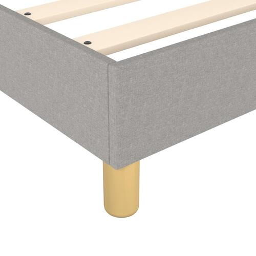 Sengeramme til kontinentalseng 120x200 cm stof lysegrå
