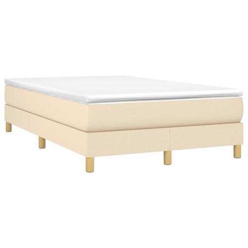 Sengeramme 120x200 cm stof cremefarvet