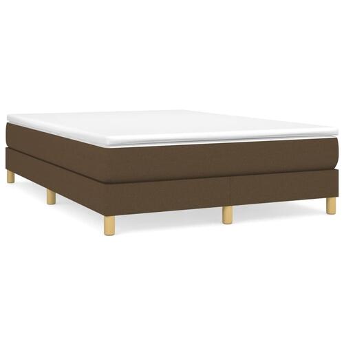 Sengeramme uden madras 140x190 cm stof mørkebrun