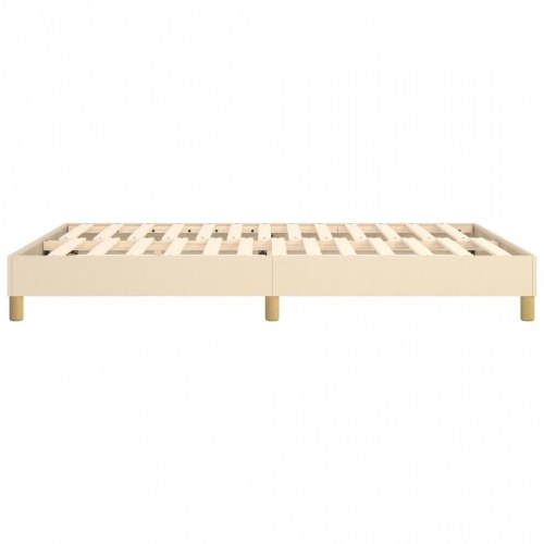 Boxspring sengeramme 140×200 cm i stof - cremefarvet