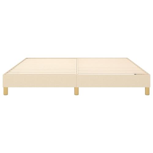 Sengeramme 160x200 cm stof cremefarvet