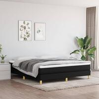 Sengeramme 180x200 cm stof sort