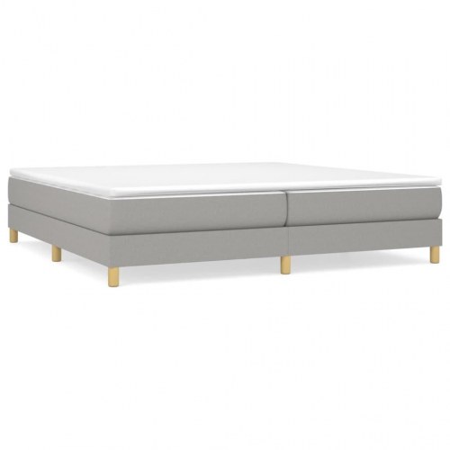 Sengeramme uden madras 200x200 cm stof lysegrå