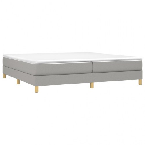 Sengeramme uden madras 200x200 cm stof lysegrå
