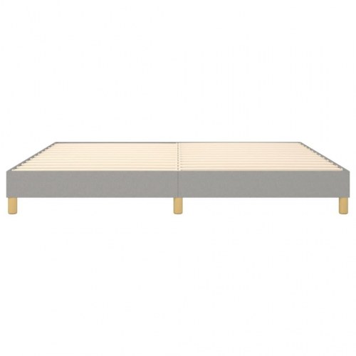 Sengeramme uden madras 200x200 cm stof lysegrå