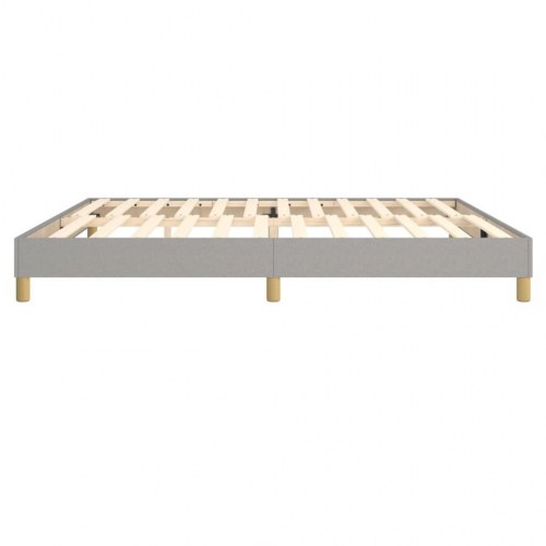 Sengeramme uden madras 200x200 cm stof lysegrå