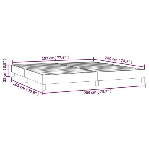 Boxspring sengeramme 200x200 cm - stof, sort