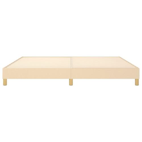 Sengeramme 200x200 cm stof cremefarvet