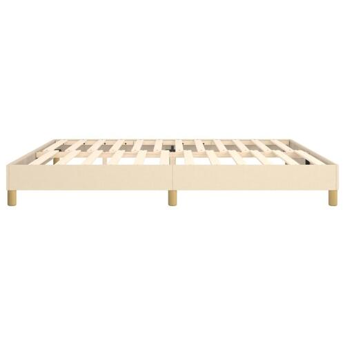 Sengeramme 200x200 cm stof cremefarvet