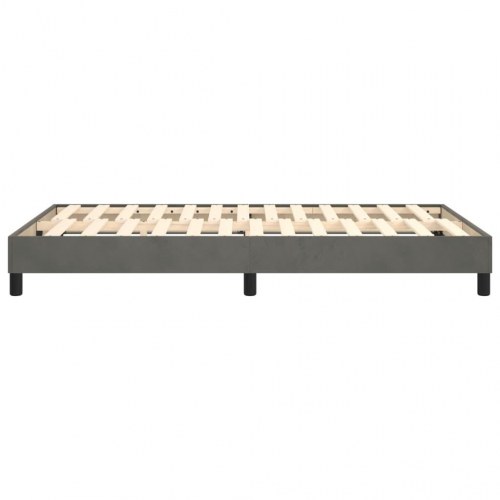 Boxspring sengeramme i fløjl - mørkegrå 120 x 200 cm