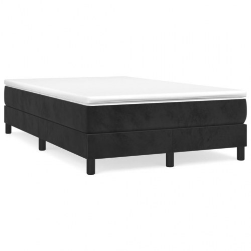 Boxspring sengeramme i fløjl - sort 120×200 cm
