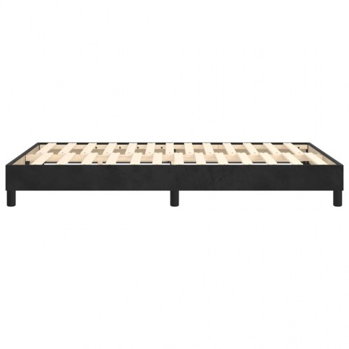 Boxspring sengeramme i fløjl - sort 120×200 cm