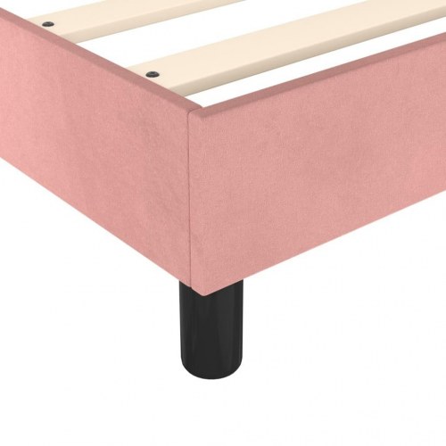 Boxspring sengeramme i fløjl - 120×200 cm, pink