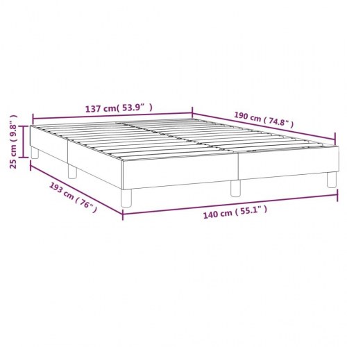 Boxspring sengeramme i fløjl - 140 × 190 cm, pink