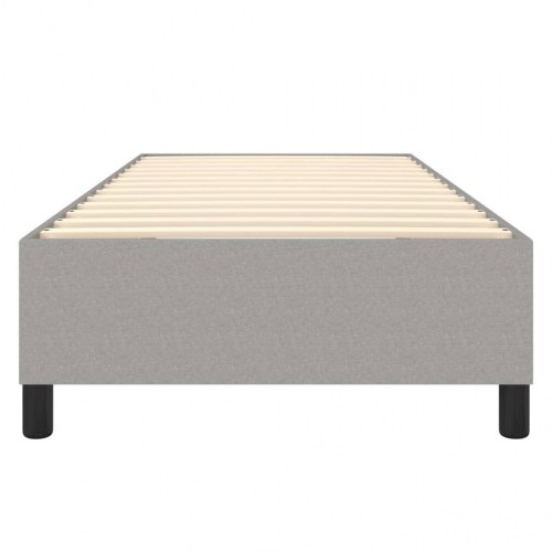 Boxspring sengeramme i stof - lysegrå 80×200 cm
