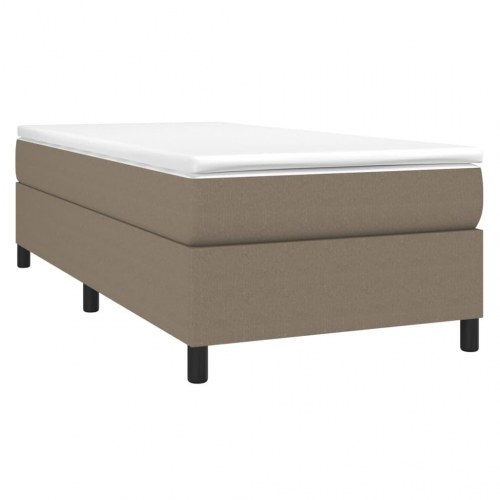 Boxspring sengeramme 80×200 cm - stof, gråbrun
