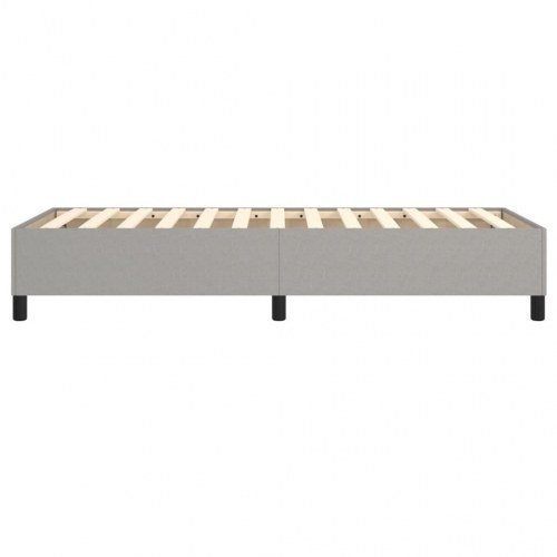 Boxspring sengeramme i stof - lysegrå 90 × 200 cm