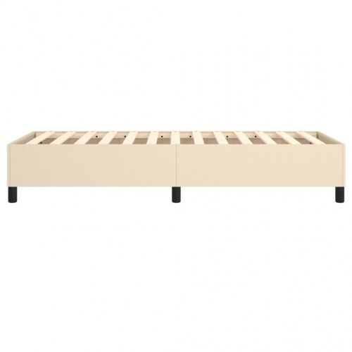 Boxspring sengeramme 90x200 cm i stof - cremefarvet