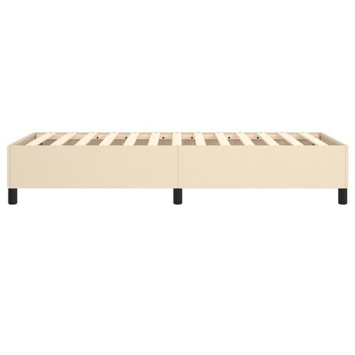 Sengeramme 100x200 cm stof cremefarvet