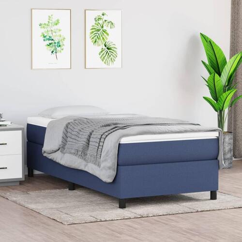 Sengeramme uden madras 100x200 cm stof blå