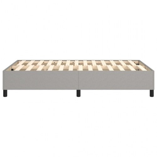 Boxspring sengeramme i stof - lysegrå 120 × 200 cm