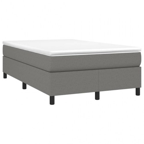 Boxspring sengeramme i stof - mørkegrå 120 × 200 cm