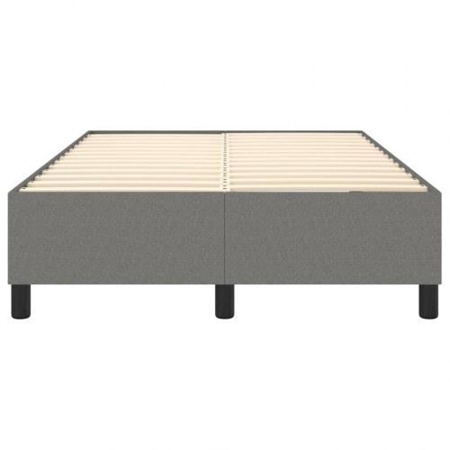 Boxspring sengeramme i stof - mørkegrå 120 × 200 cm