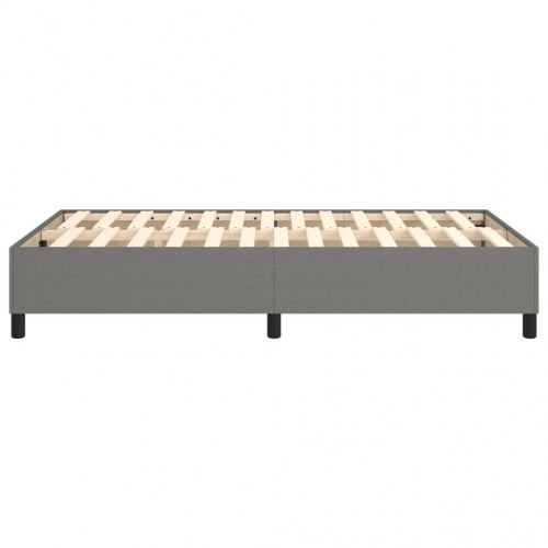 Boxspring sengeramme i stof - mørkegrå 120 × 200 cm