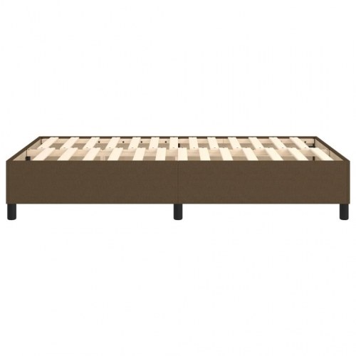 Boxspring sengeramme i stof - mørkebrun 120×200 cm