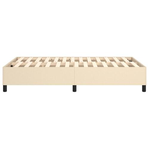 Sengeramme til kontinentalseng 120x200 cm stof cremefarvet