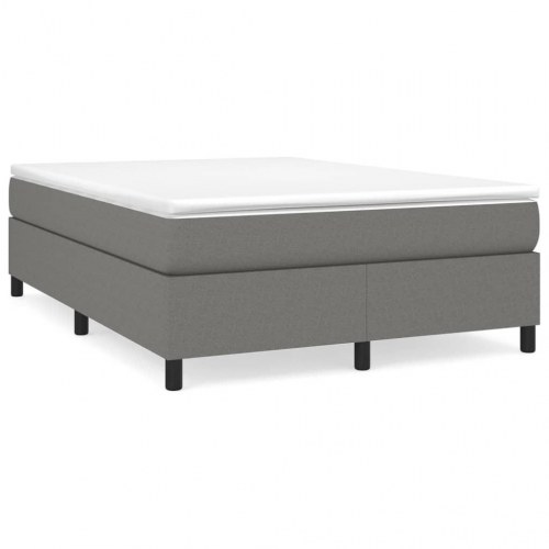 Boxspring sengeramme 140 x 190 cm - stof, mørkegrå