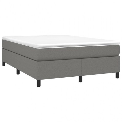 Boxspring sengeramme 140 x 190 cm - stof, mørkegrå