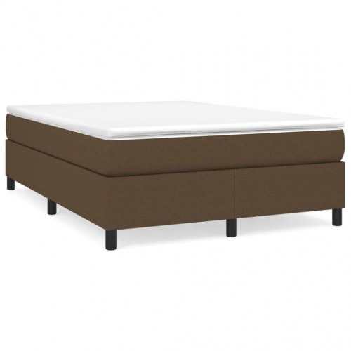 Boxspring sengeramme 140×190 cm - stof, mørkebrun