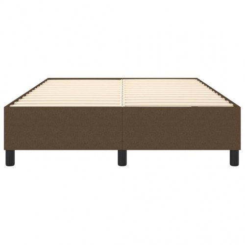 Boxspring sengeramme 140×190 cm - stof, mørkebrun