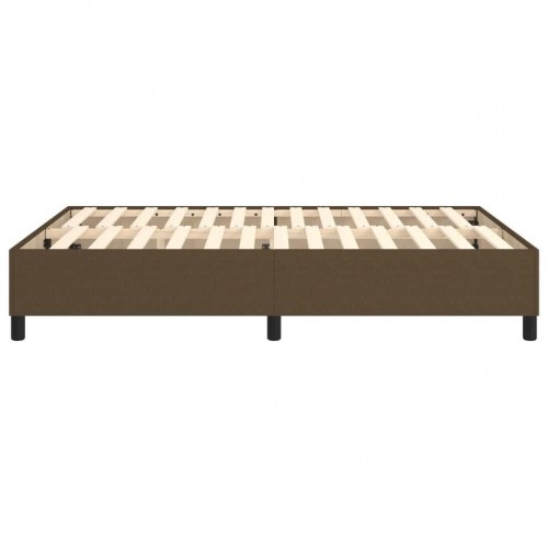 Boxspring sengeramme 140×190 cm - stof, mørkebrun