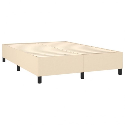 Boxspring sengeramme 140×190 cm i stof - creme