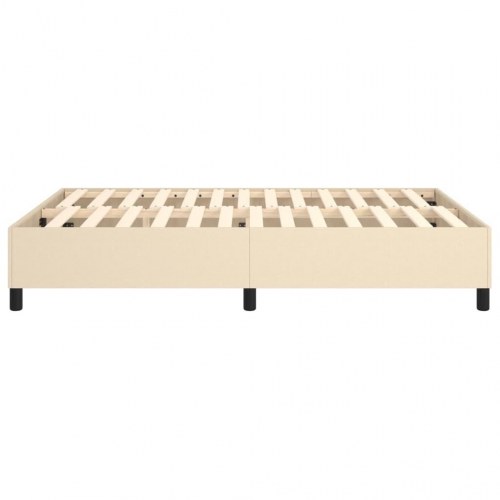 Boxspring sengeramme 140×190 cm i stof - creme